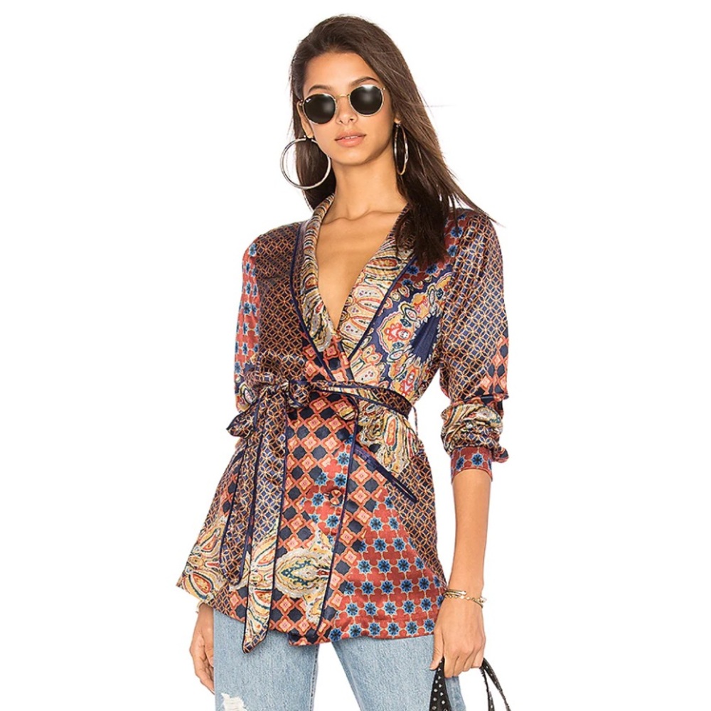 House of Harlow Arthur Top in Patchwork Pajama